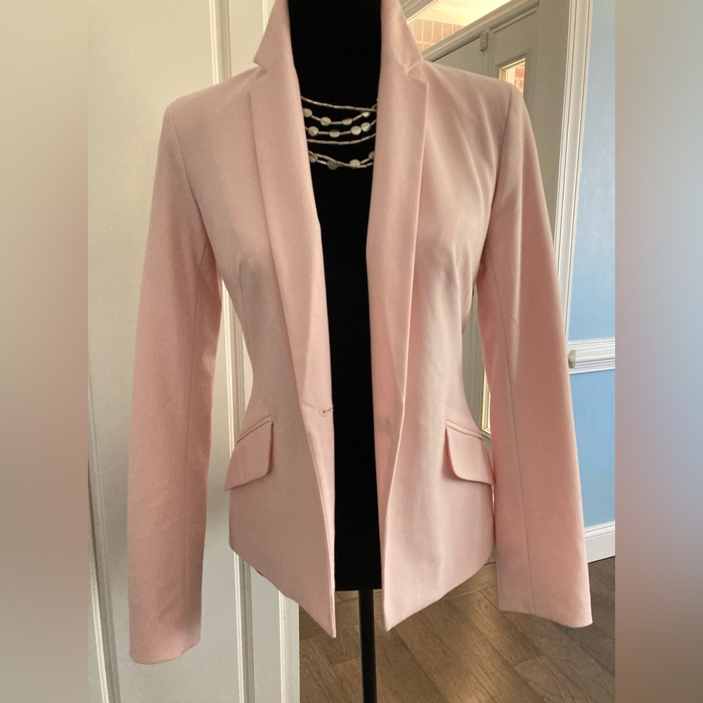 NWT NY&Co Blush Pink Blazer New York & Company Size 2 Single Button Blazer